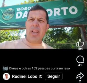 Print de vídeo do Vereador Rudinei Lobo