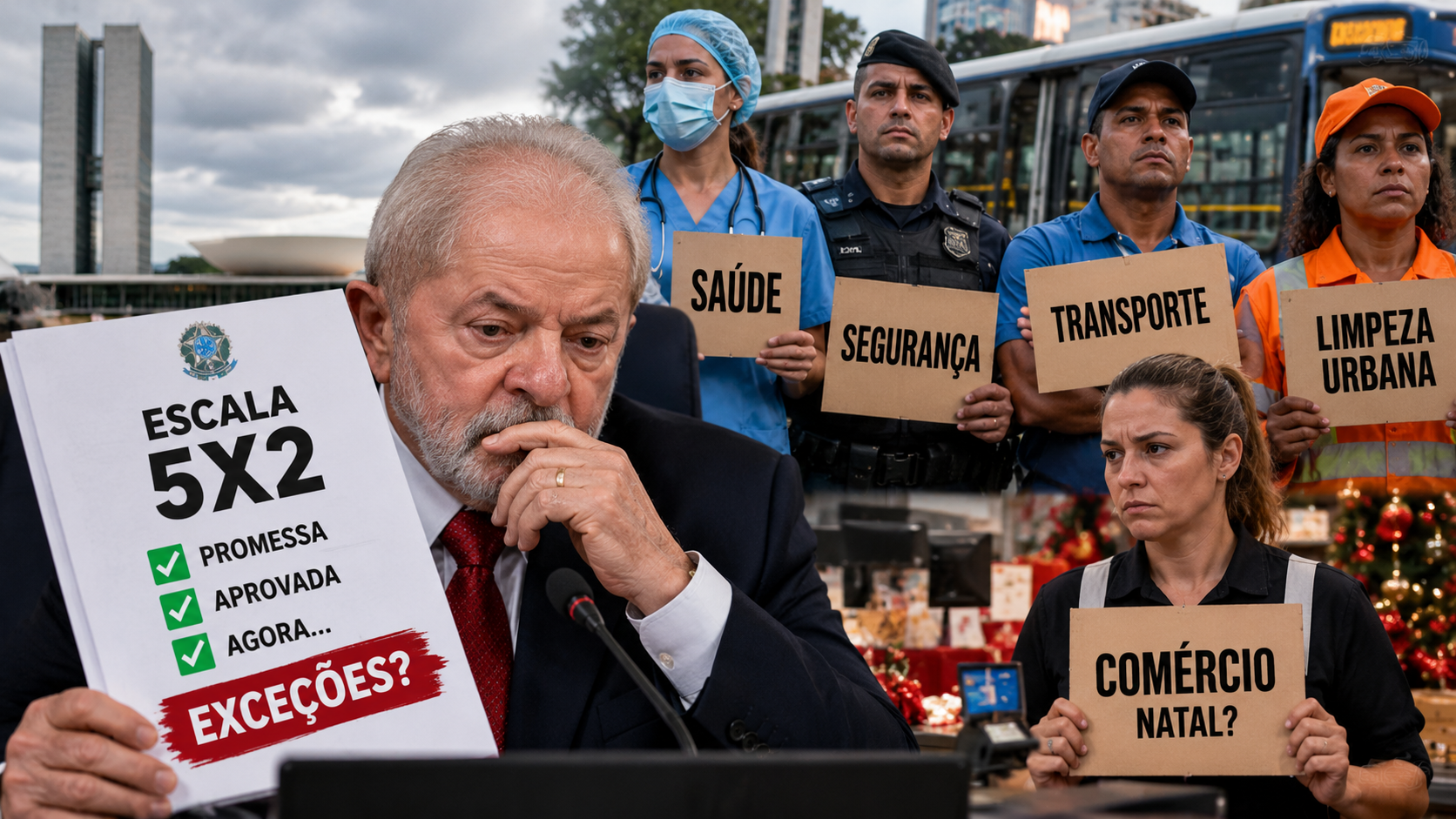 ESCALA 5X2: GOVERNO LULA PREPARA EXCEÇÕES E LEVANTA DÚVIDAS SOBRE O ALCANCE DA PROMESSA AOS TRABALHADORES