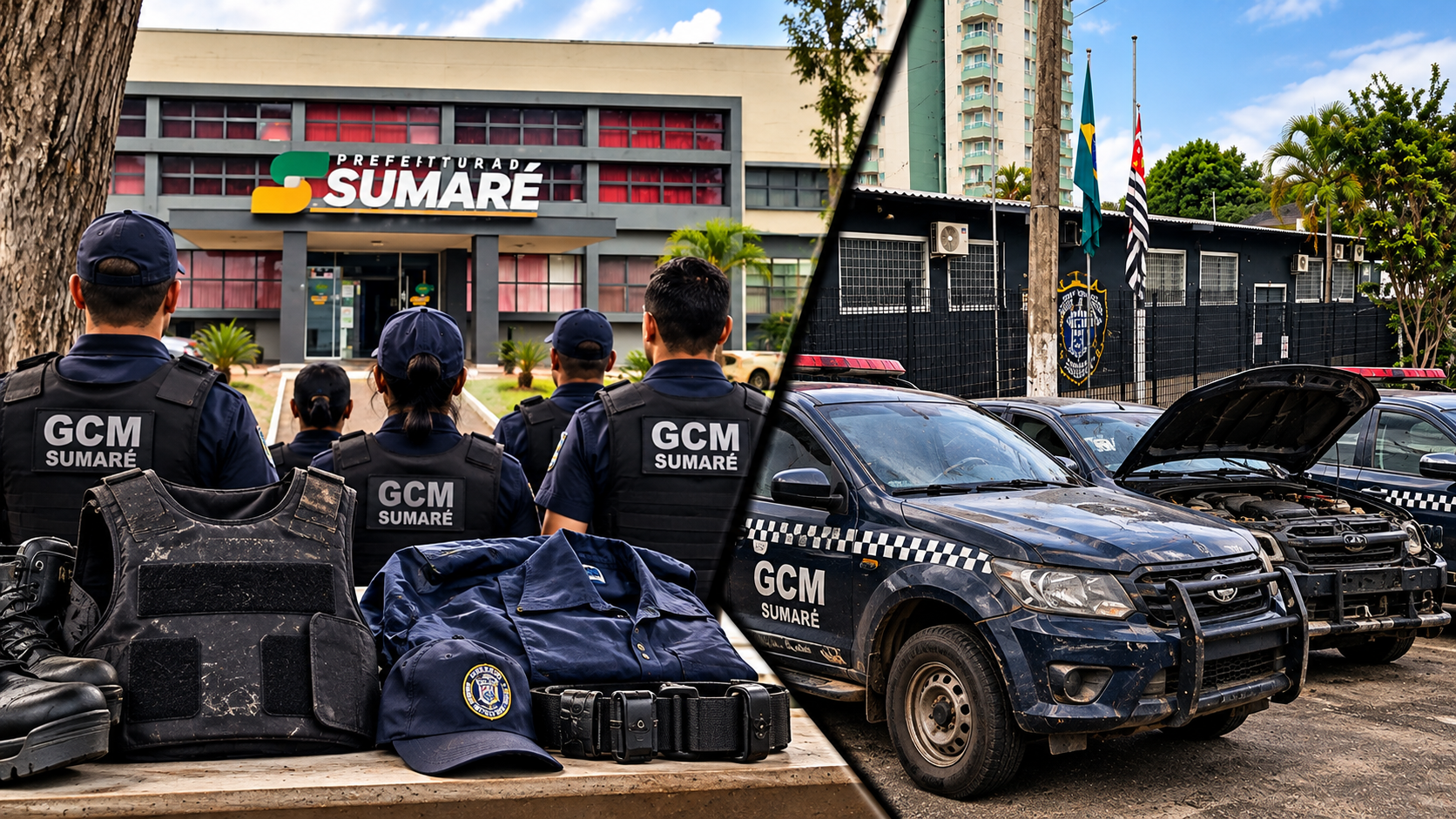 GCM DE SUMARÉ: FALTAM COLETES, FARDAS E VIATURAS; NOVOS GUARDAS ENFRENTAM PROBLEMAS QUASE QUATRO MESES APÓS FORMATURA